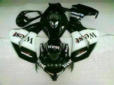 Weiß Schwarz West CBR 1000 RR 2008-2011 Verkleidungen