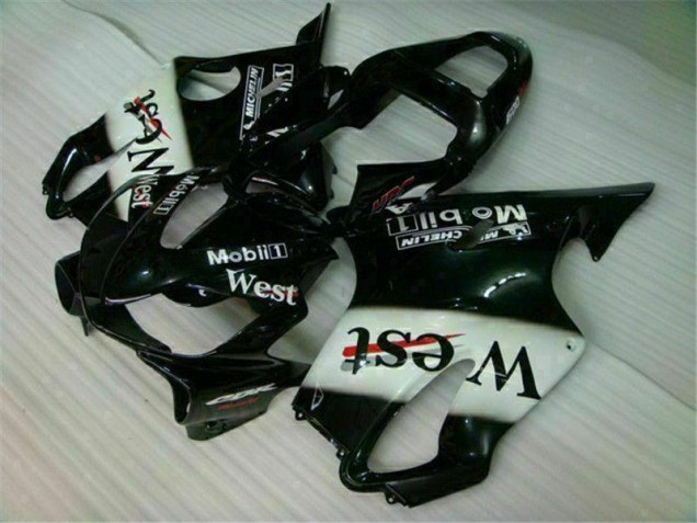 Weiß Schwarz West CBR 600 F4i 2001-2003 Verkleidungen Weiß Schwarz West CBR 600 F4i 2001-2003 Verkleidungen
