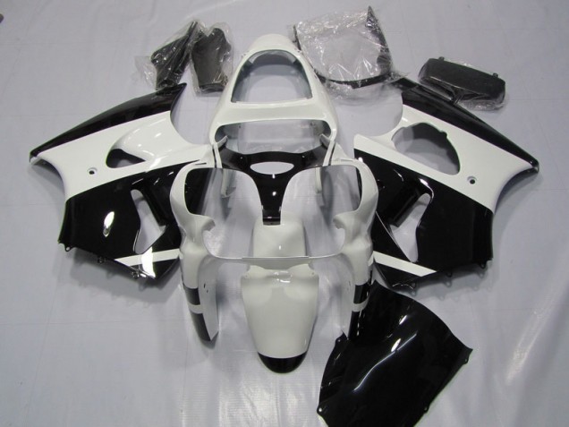 Weiß Schwarz ZX6R 2000-2002 Verkleidungen Weiß Schwarz ZX6R 2000-2002 Verkleidungen