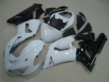 Weiß Schwarz ZX6R 2005-2006 Verkleidungen
