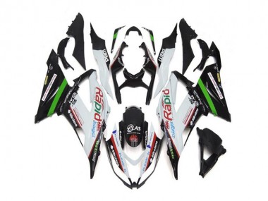 Weiß Schwarz ZX6R 2013-2018 Verkleidungen