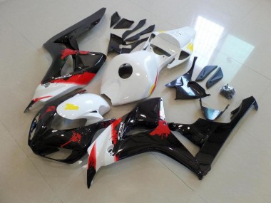 Weiß Schwarz mit Kein Aufkleber CBR 1000 RR 2006-2007 Verkleidungen