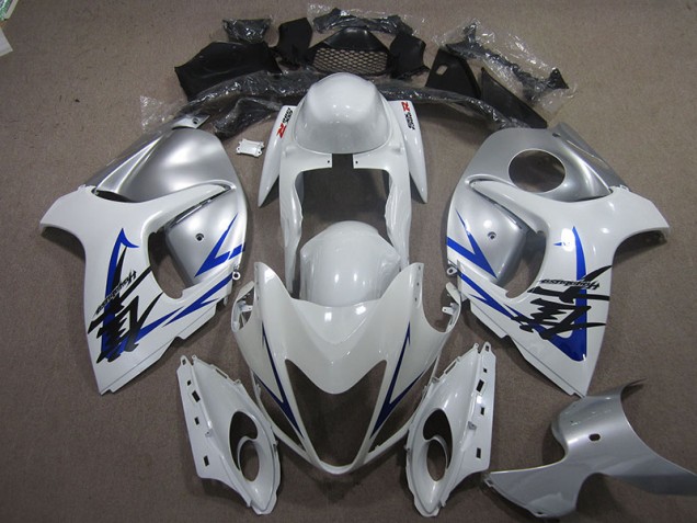 Weiß Silber Blau GSXR 1300 Hayabusa 2008-2019 Verkleidungen Weiß Silber Blau GSXR 1300 Hayabusa 2008-2019 Verkleidungen