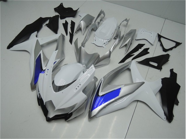 Weiß Silber Blau GSXR 600 / 750 K8 2008-2010 Verkleidungen Weiß Silber Blau GSXR 600 / 750 K8 2008-2010 Verkleidungen