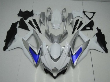 Weiß Silber Blau GSXR 600 / 750 K8 2008-2010 Verkleidungen