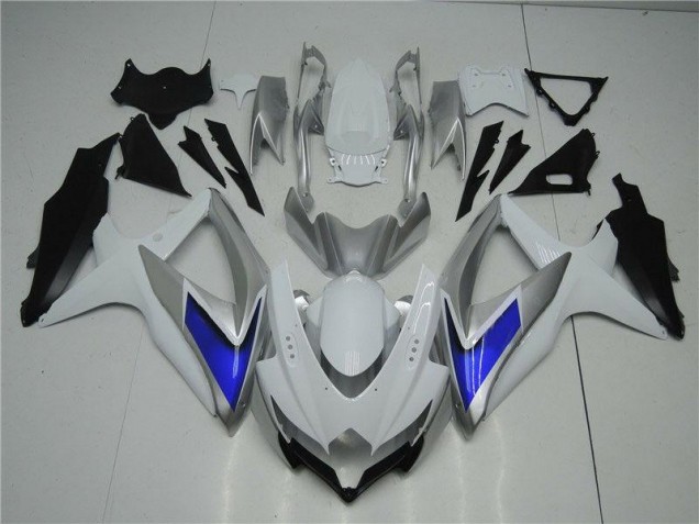 Weiß Silber Blau GSXR 600 / 750 K8 2008-2010 Verkleidungen Weiß Silber Blau GSXR 600 / 750 K8 2008-2010 Verkleidungen
