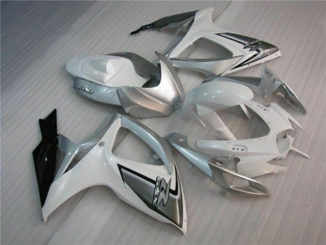 Weiß Silber GSXR 600 / 750 K6 2006-2007 Verkleidung Weiß Silber GSXR 600 / 750 K6 2006-2007 Verkleidung