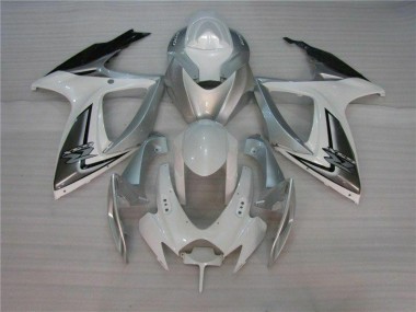 Weiß Silber GSXR 600 / 750 K6 2006-2007 Verkleidungen