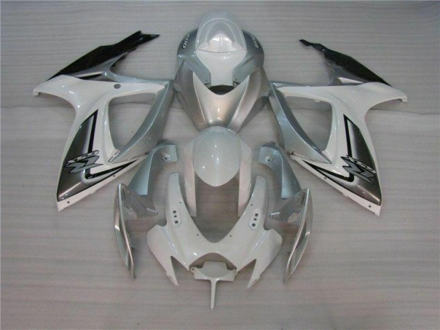 Weiß Silber GSXR 600 / 750 K6 2006-2007 Verkleidungen Weiß Silber GSXR 600 / 750 K6 2006-2007 Verkleidungen