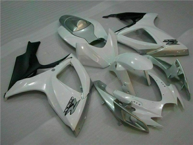 Weiß Silber GSXR 600 / 750 K6 2006-2007 Vollverkleidung