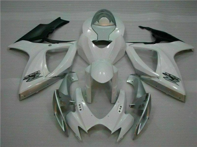 Weiß Silber GSXR 600 / 750 K6 2006-2007 Vollverkleidung