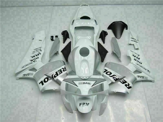 Weiß Silber Repsol CBR 600 RR 2003-2004 Verkleidungen Weiß Silber Repsol CBR 600 RR 2003-2004 Verkleidungen