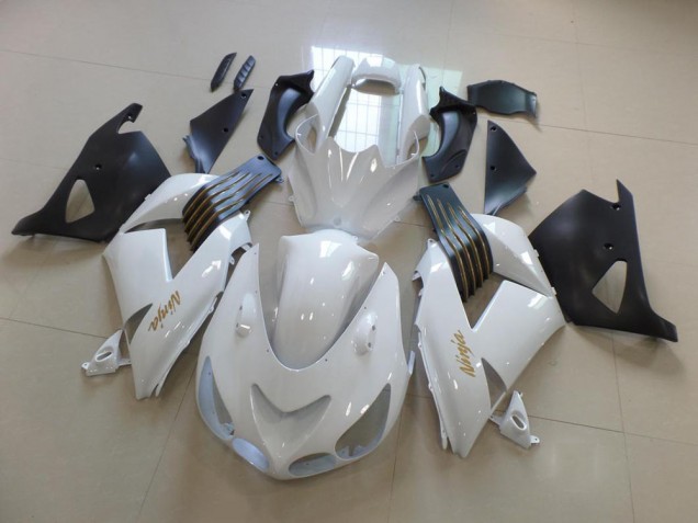 Weiß Und Matt Schwarz ZX14R ZZR 1400 2006-2011 Verkleidungen Weiß Und Matt Schwarz ZX14R ZZR 1400 2006-2011 Verkleidungen