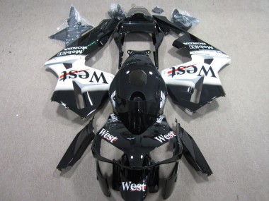 West Weiß Schwarz CBR 600 RR 2003-2004 Verkleidungen